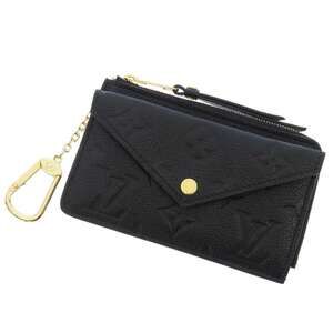 Louis Vuitton Monogram Empreinte Coin Wallet Case Carte Recto Verso Black
